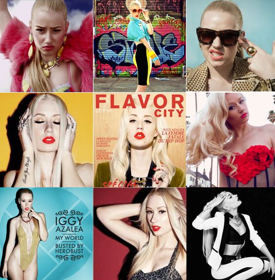 I love her style! Lots of brights, bold lips, slick high pony-tails. 