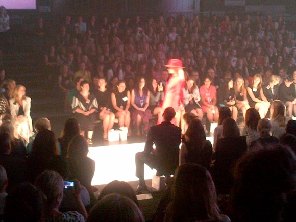 YB J'aime featured bright red tailored suits. Daring!