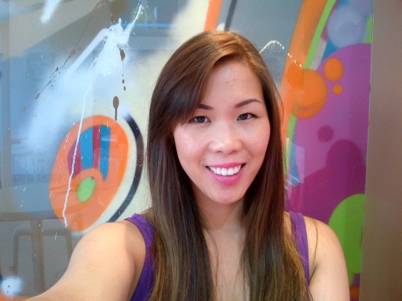 Redyed roots. I'm sitting under the lights at a frozen yoghurt bar and my roots are glowing haha!