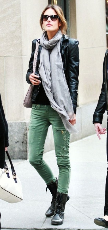 Tough Love distressed green denim. Oooh!