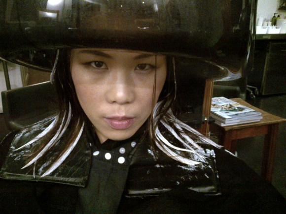 Getting my hair did!